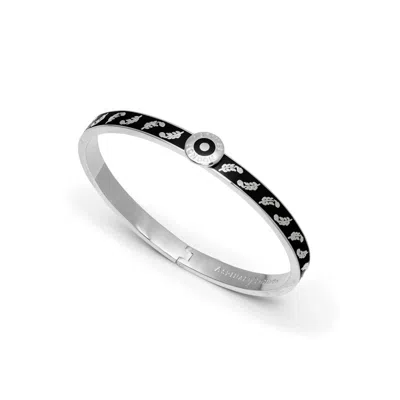 Aspinal Of London Feather Bangle In Black
