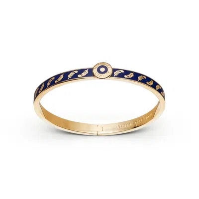 Aspinal Of London Feather Bangle In Gold