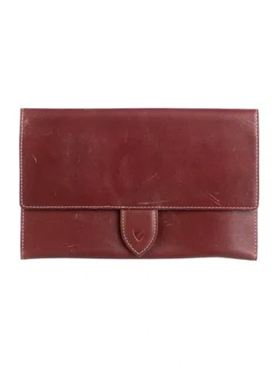 Pre-owned Aspinal Of London Flap Travel Wallet In Brown