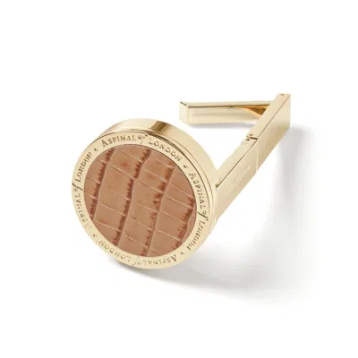 Aspinal Of London Foldable Purse Hook In Brown