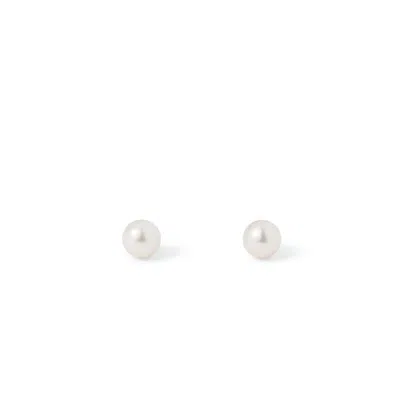 Aspinal Of London Freshwater Pearl Stud Earrings Set In White