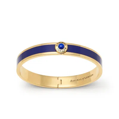 Aspinal Of London Gemstone Enamel Bangle In Gold