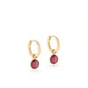 Aspinal Of London Gemstone Huggie Earrings