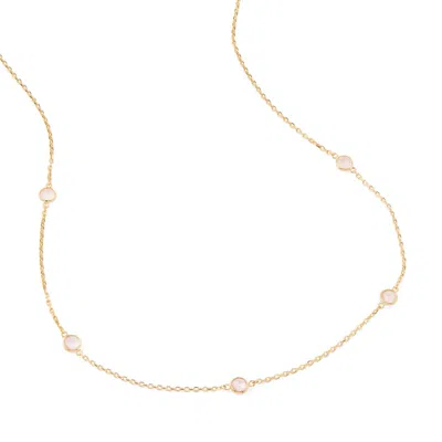 Aspinal Of London Gemstone Necklace In Pink