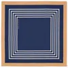Aspinal Of London Geometric Silk Scarf In Blue