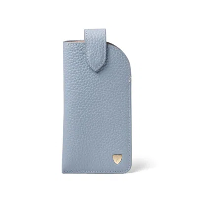 Aspinal Of London Glasses Case With Tab In Blue