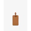 Aspinal Of London Tan Logo-print Leather Luggage Tag In Brown