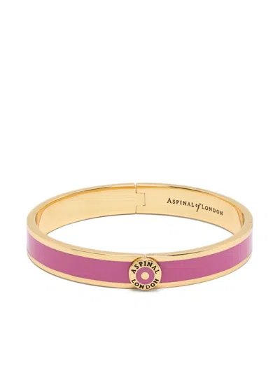 Aspinal Of London Gold-plated Bangle Bracelet In Pink