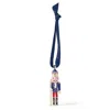 Aspinal Of London Gold Plated Nutcracker Christmas Decoration With Navy Jacket In Blue