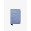 Aspinal Of London Capri Blue Grained Leather Passport Cover