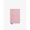 Aspinal Of London C Grained Leather Passport Cover In Lilac