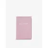 Aspinal Of London C Grained Leather Passport Cover In Lilac