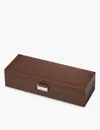 Aspinal Of London Womens Tobacco Pebble-embossed Leather Five Watch Box In Tobacco