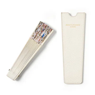 Aspinal Of London Hand Fan & Fan Case Collection In White