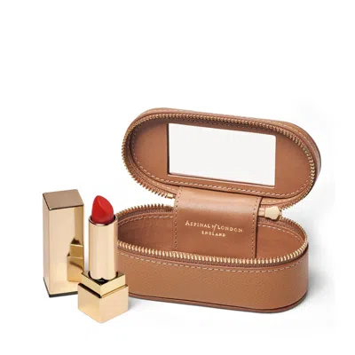 Aspinal Of London Purse Tidy All In Caramel Soft Saffiano In Brown