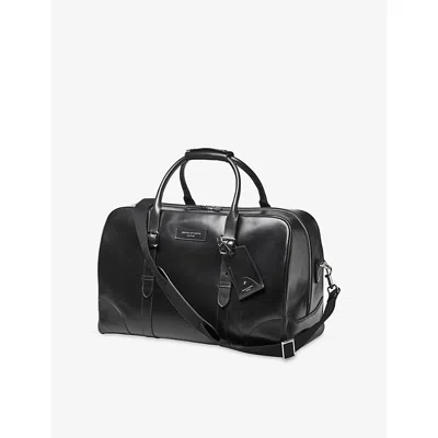 Aspinal Of London Black Harrison Leather Holdall Bag