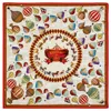 Aspinal Of London Silk Hot Air Balloon Print Scarf In Brown