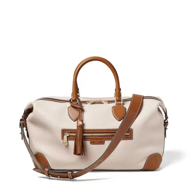 Aspinal Of London Hudson Bag In Natural Milled Pebble & Smooth Tan In Neutral