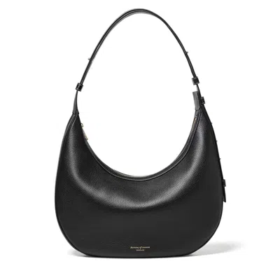 Aspinal Of London Hudson Crescent Bag In Black