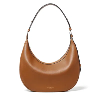 Aspinal Of London Hudson Crescent Bag In Brown