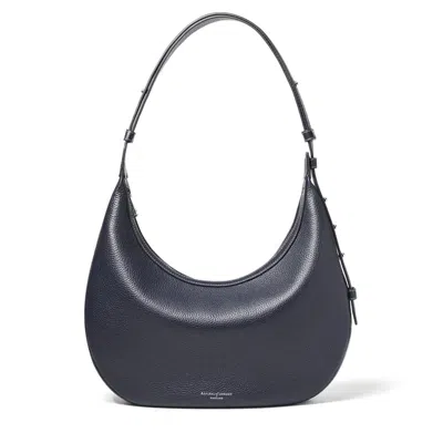 Aspinal Of London Hudson Crescent Bag In Blue