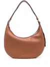 Aspinal Of London Hudson Crescent Shoulder Bag In Brown