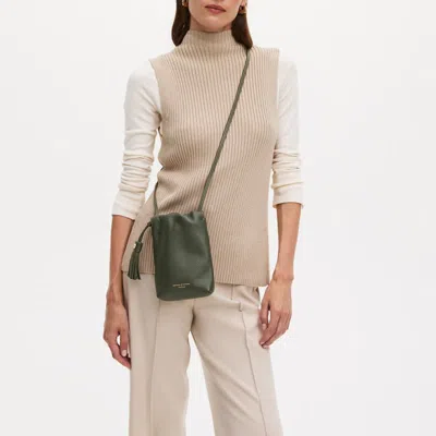 Aspinal Of London Hudson Crossbody Pouch In Green