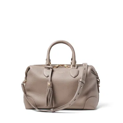 Aspinal Of London Hudson Midi In Moleskin Milled Pebble In Neutral