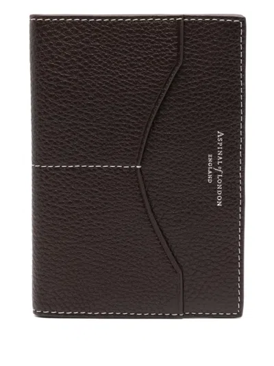 Aspinal Of London Hudson Passport Cover In Brown