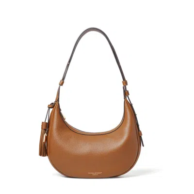 Aspinal Of London Hudson Small Crescent In Brown