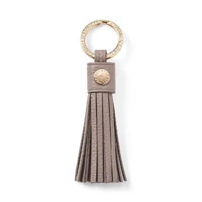 Aspinal Of London Hudson Tassel Keyring In Brown