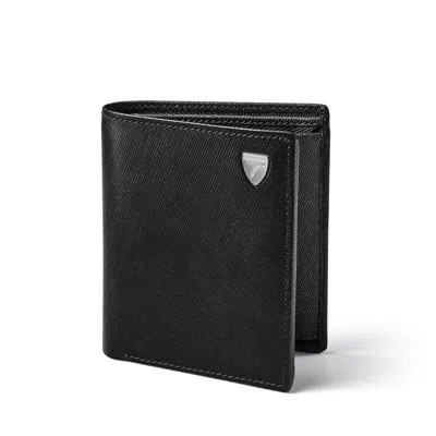 Aspinal Of London Id & Coin Rfid Wallet In Black