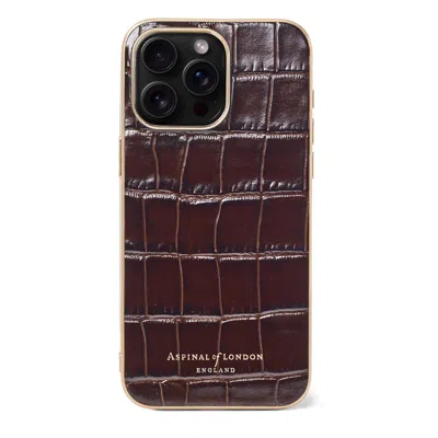 Aspinal Of London Iphone 15 Pro Max Case In Brown