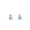 Aspinal Of London Iris 18ct White Gold Aquamarine & Diamond Stud Earrings