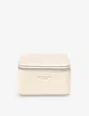 Aspinal Of London Womens Ivory Pebble-embossed Leather Watch And Ring Box In Ivory