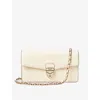 ASPINAL OF LONDON ASPINAL OF LONDON IVORY MAYFAIR LEATHER CLUTCH