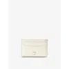 Aspinal Of London Ivory Slim Croc-embossed Leather Cardholder In Ivory