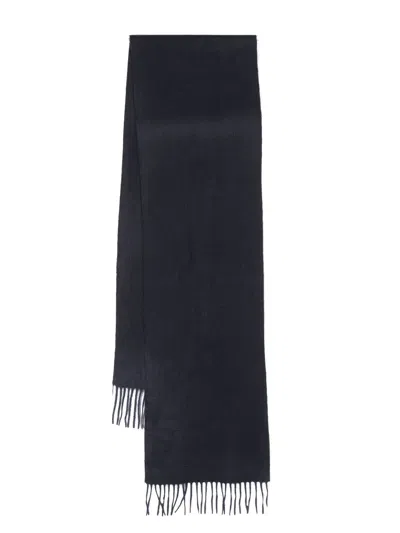 Aspinal Of London Knitted Cashmere Scarf In Blue