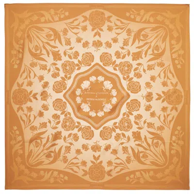 Aspinal Of London Lancashire Rose Silk Scarf In Multi