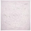 Aspinal Of London Lancashire Rose Silk Scarf In White