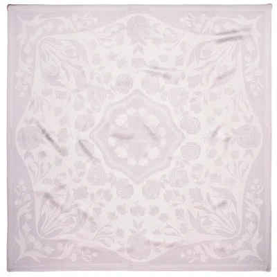 Aspinal Of London Lancashire Rose Silk Scarf In Multi