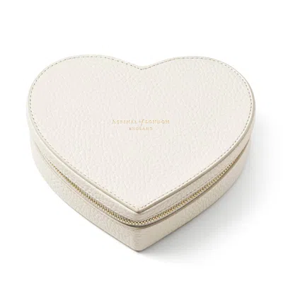 Aspinal Of London Large Heart Jewellery Case In White