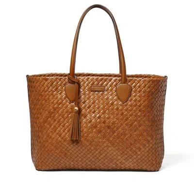 Aspinal Of London Large Island Tote Bag In Brown