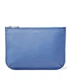 Aspinal Of London Large Leather Ella Pouch In Blue