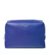 Aspinal Of London Large Leather London Cosmetic Case In Blue