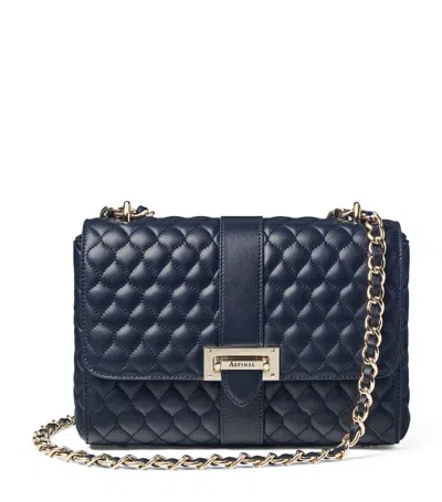 Aspinal Of London Large Lottie Shoulder Bag In Navy