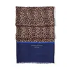 Aspinal Of London Large Merino Wool Scarf In Brown