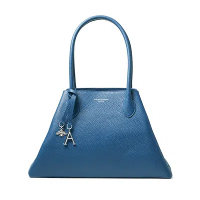 Aspinal Of London Large Paris In Topaz Pebble In Blue