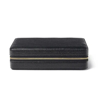 Aspinal Of London Large Travel Jewellery Case In Black