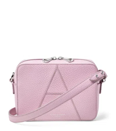Aspinal Of London Leather 'a' Camera Bag In Pink